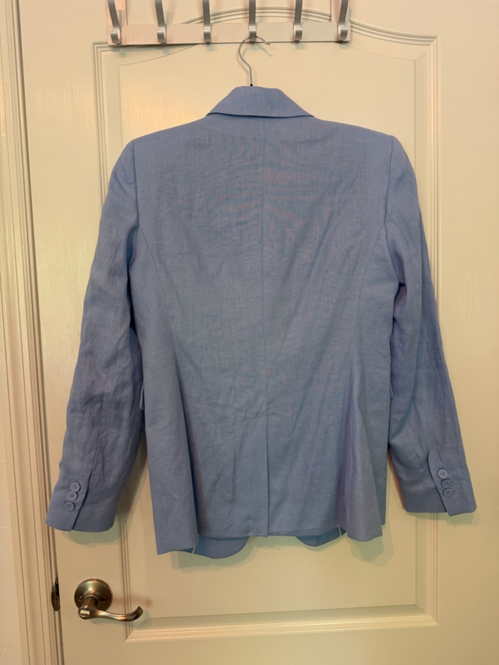 Mango Light Blue/Baby Blue Linen Blazer - Picture 4 of 4